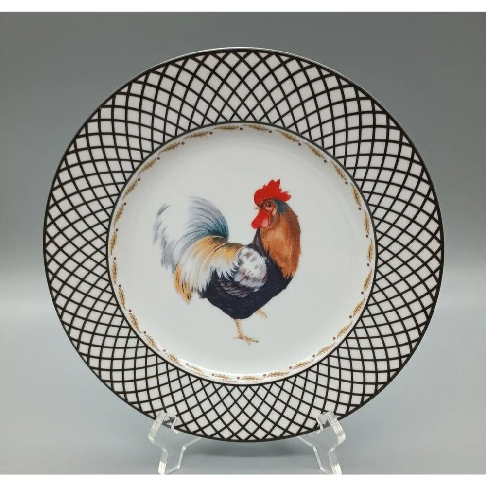 Vera Bradley Home Rooster Lunch Plate Andrea By Sadek